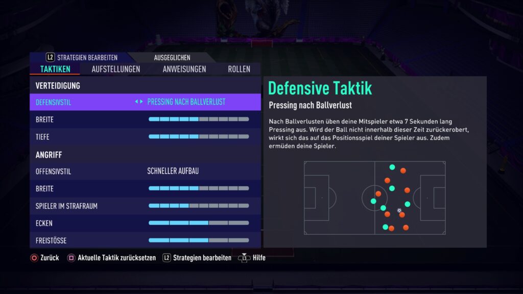 Taktiken in FIFA 21